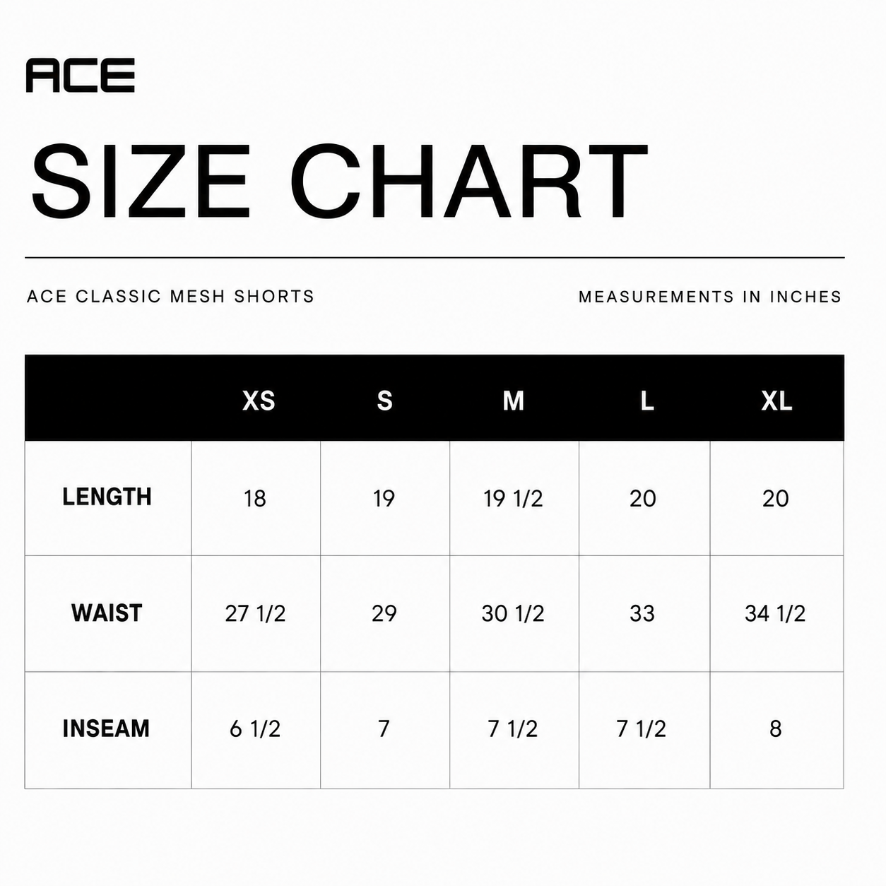 ACE Classic Mesh Shorts